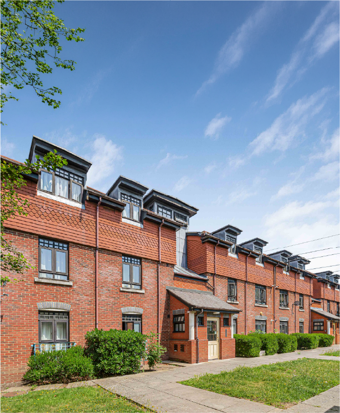 Row of terraced houses in Mitcham